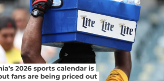 A 16-ounce beer at Lincoln Financial Field in Philadelphia costs over $11. Robbie Jay Barratt/AMA via Getty Images